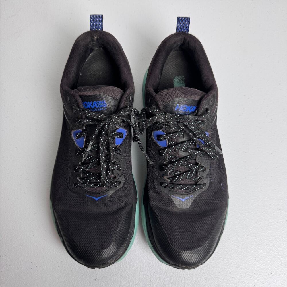 Hoka Challenger ATR 6 GTX Womens 9.5 B Gore-Tex‎ Trail Running Shoes Black Blue